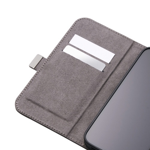 iPhone16e 手帳型ケース グレー