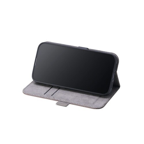 iPhone16e 手帳型ケース グレー