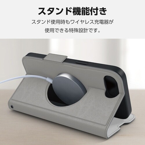 GooglePixel9a レザーケース グレー