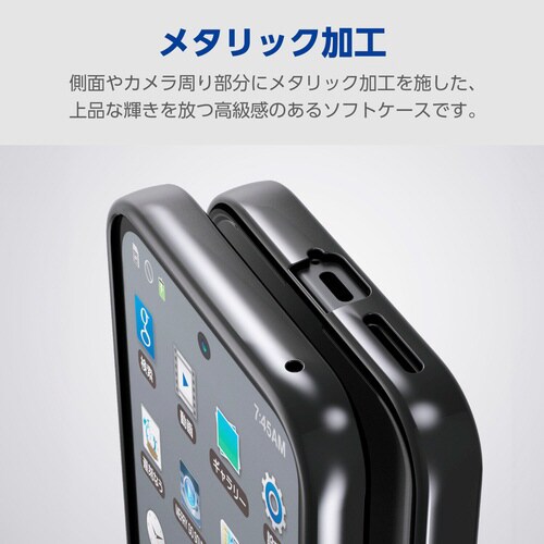 GooglePixel9aケースメタリックブラック