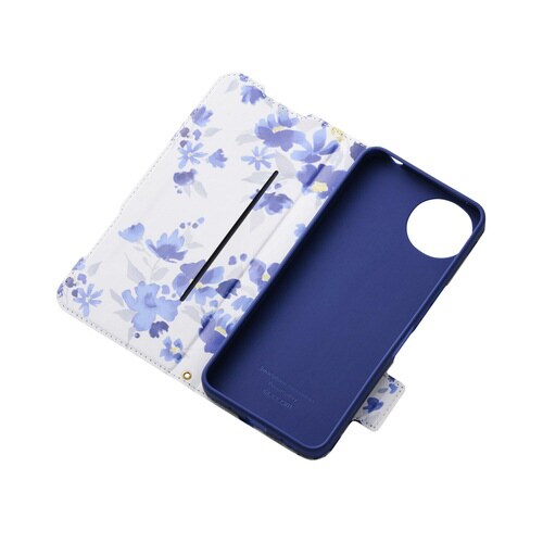 AQUOS wish5 レザーケース 超軽量 青