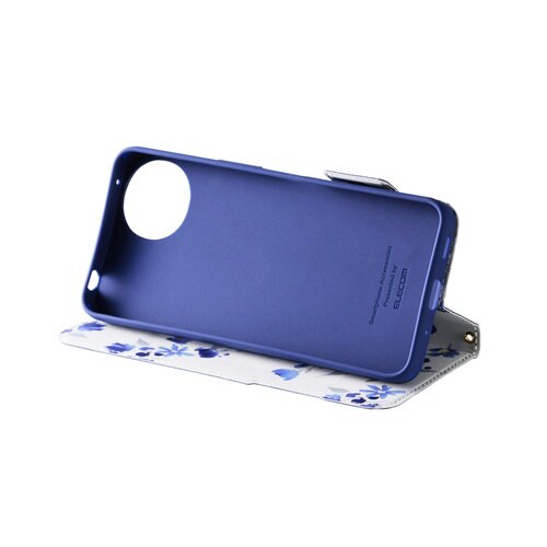 AQUOS wish5 レザーケース 超軽量 青