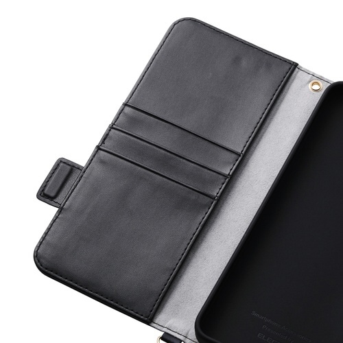 AQUOS wish5 ストラップ付ケース 黒