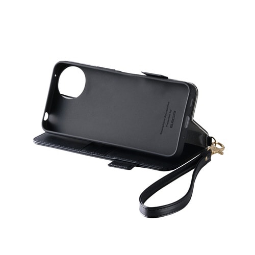 AQUOS wish5 ストラップ付ケース 黒