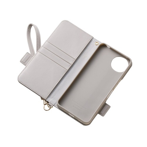 AQUOSwish5ストラップ付ケース グレージュ