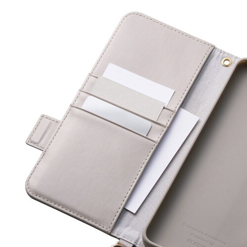 AQUOSwish5ストラップ付ケース グレージュ