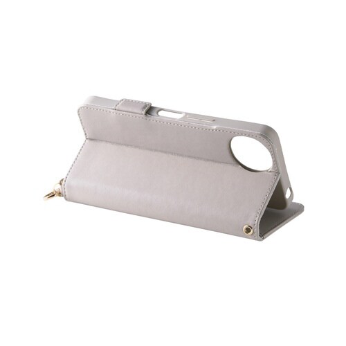 AQUOSwish5ストラップ付ケース グレージュ