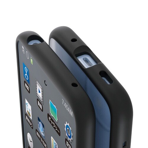 AQUOS wish5 薄型ケース リング付 黒