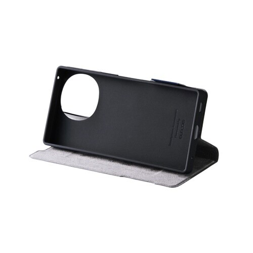 AQUOS R10 ケース レザー 超軽量 青