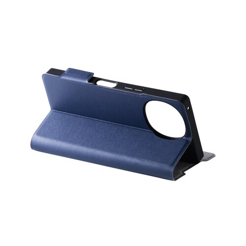 AQUOS R10 ケース レザー 超軽量 青