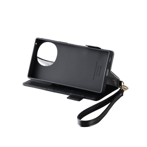 AQUOS R10 ケース ハンドストラップ 黒