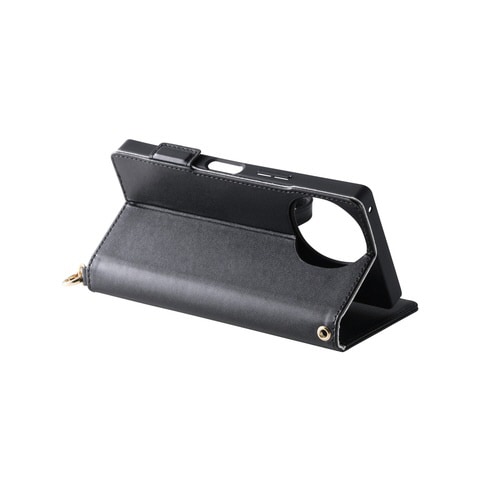 AQUOS R10 ケース ハンドストラップ 黒