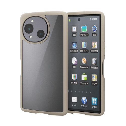 AQUOSR10 ケース ハイブリッド カフェオレ