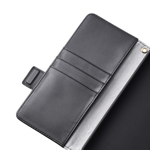 Xperia1VII ストラップ付ケース ブラック