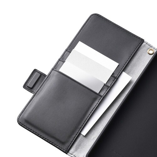 Xperia1VII ストラップ付ケース ブラック