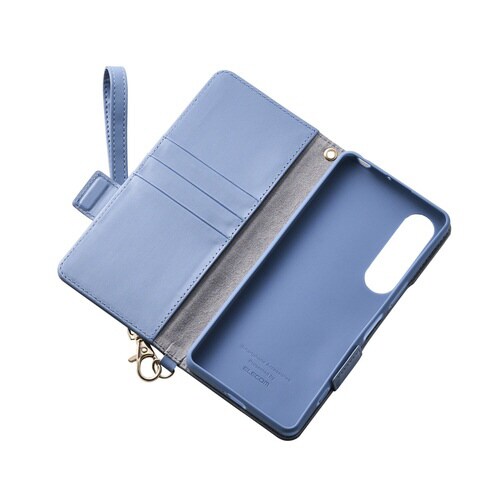 Xperia1VII ストラップ付ケース ネイビー