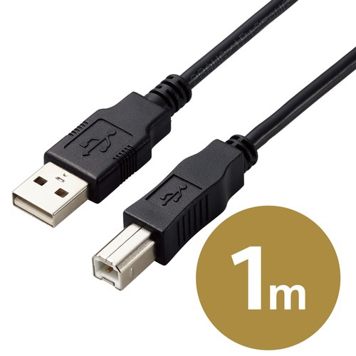 USBケーブル A−B 仕様固定 1m ブラック