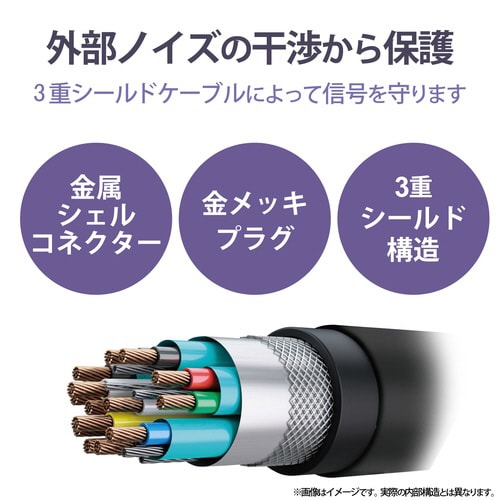 USB3.0ケーブルA−B 固定 1.5mブラック