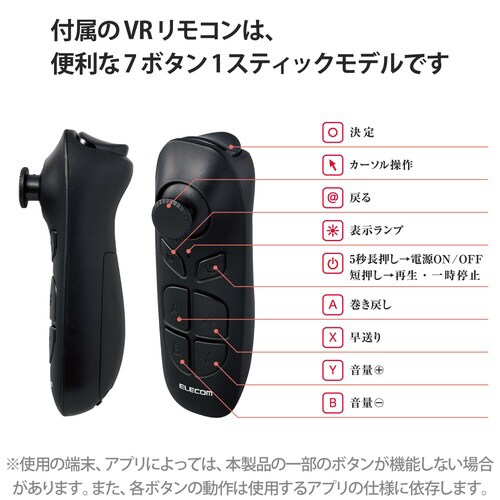 VRゴーグル スタンダード リモコン付 ブラック