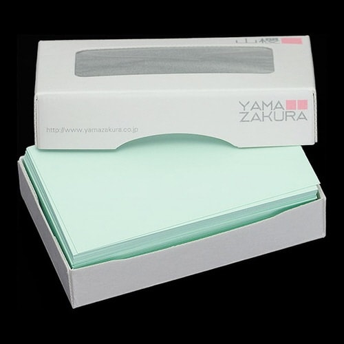 名刺用紙 4号 Yカラー グリーン 100枚