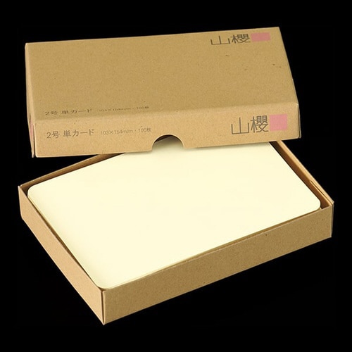 挨拶状カード 2号単面 Yカラークリーム 100枚