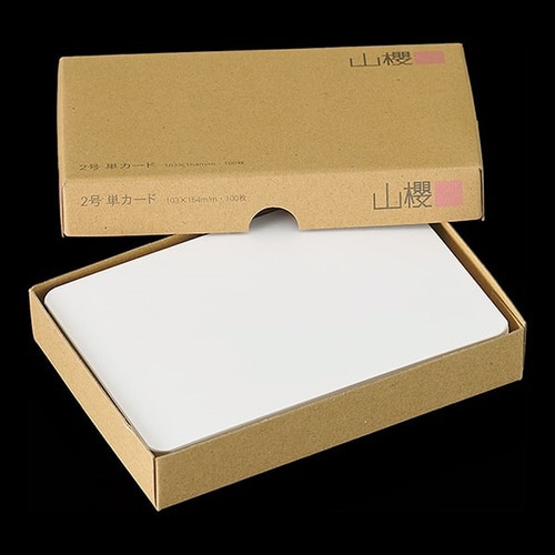 挨拶状カード 2号単面 Yカラーホワイト 100枚