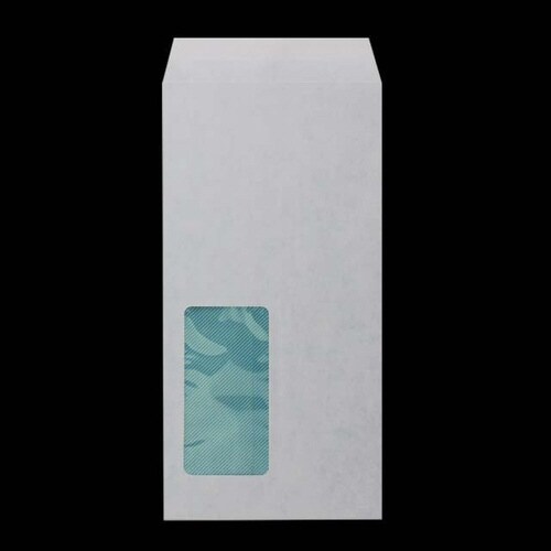 長3封筒 窓 再生ホワイト70 青地紋 1000枚