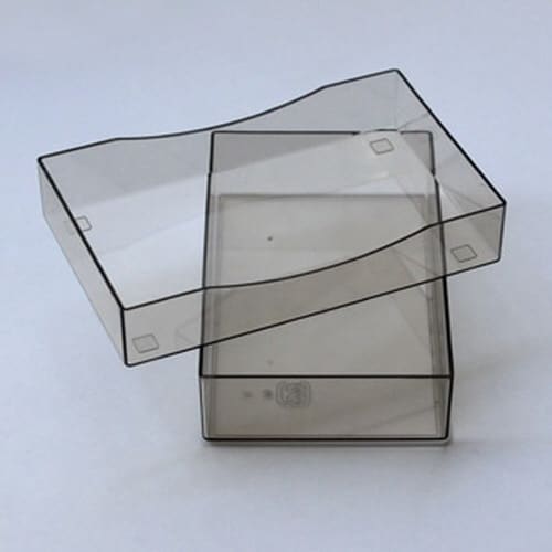 名刺箱 プラ箱 薄口用 クリアブラウン 50個