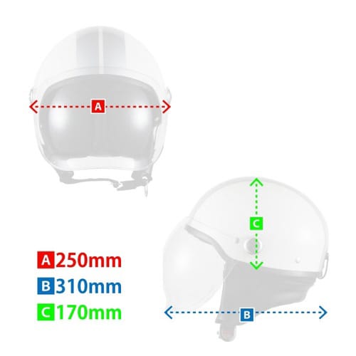 ヘルメット ストリートハーフ ホワイト/シルバー