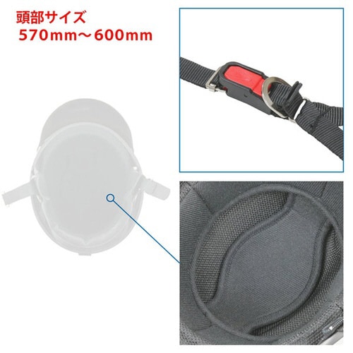 ヘルメット ポリスハーフ アイボリー