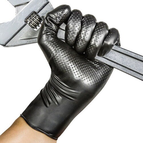 厚手メカニックニトリルグローブブラックM100枚