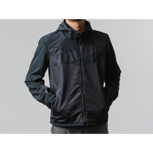 ストリートデュアルパーカー ブラック 2XL