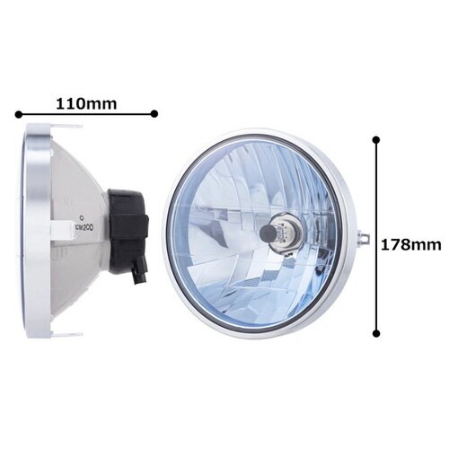 二輪車用マルチリフレクターヘッドランプ 12V W