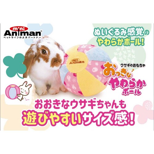 ウサギのおもちゃ おっきなやわらかボール