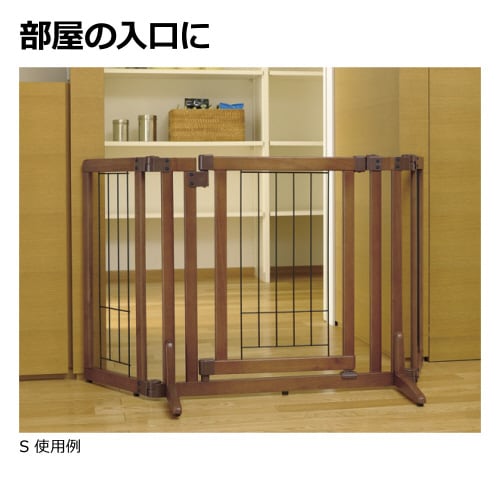 ペット用木製おくだけドア付ゲートM