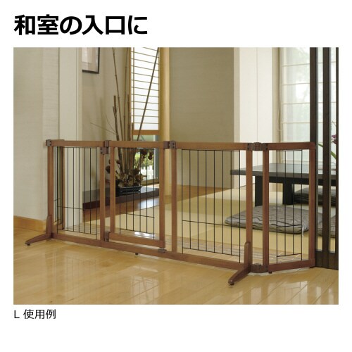 ペット用木製おくだけドア付ゲートS