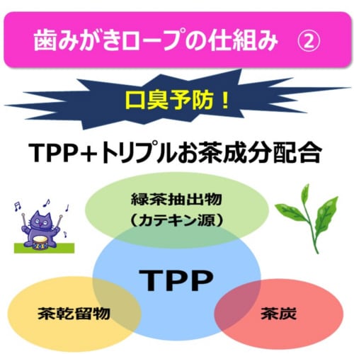 食べられる歯みがきロープ愛猫用ややかため