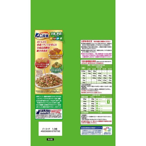 ねこ元気お魚と野菜入りミックスまぐろ・か