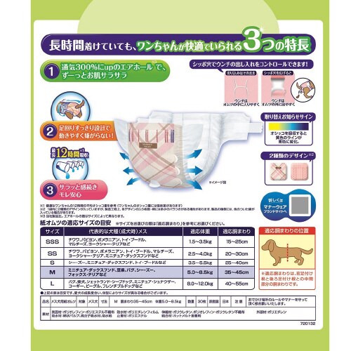 マナーウェア長時間快適オムツ女の子用M