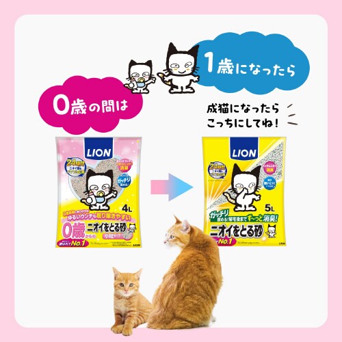0歳(子猫)からのニオイをとる砂 小粒タ
