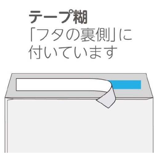 長3封筒カラークラフトミズ〒付・テープ1000枚