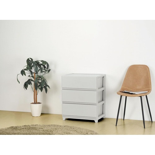 デコニーシーヴォワイド3段 ライトグレー