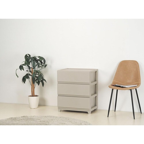 デコニーシーヴォワイド3段 グレージュ