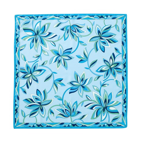 スカーフ リーフプリント ピンク