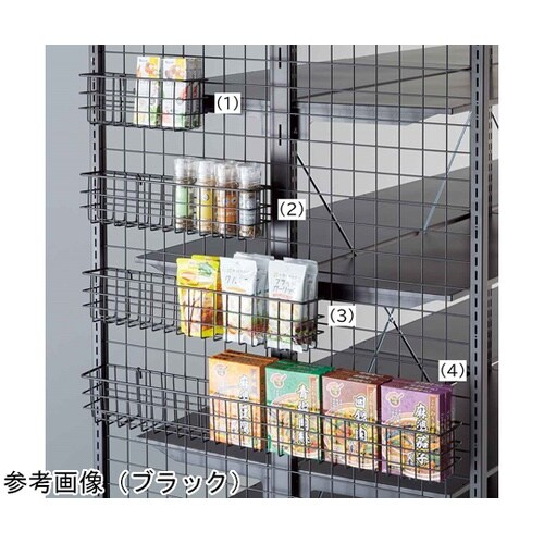 ネット用薄型網カゴ ブラック 幅54cm