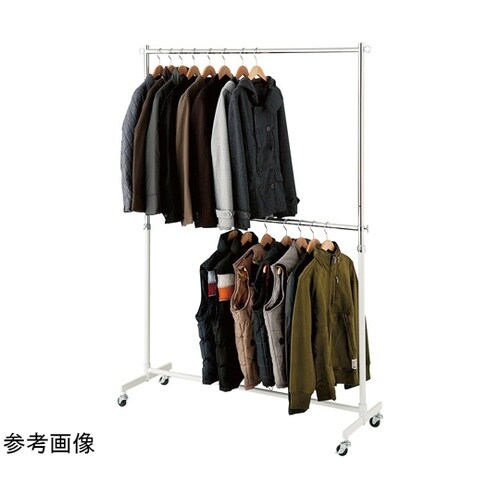 重量用2段ハンガーラック ブラック 幅1