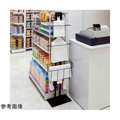 レジ袋スタンド什器 カゴ3段タイプ 61