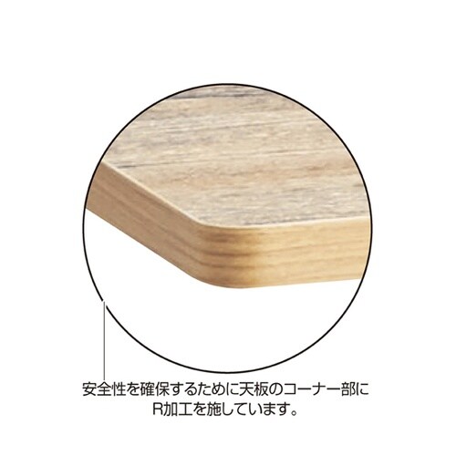 木製作業台 ラスティック柄 両側天板タイ