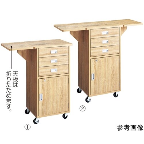 木製作業台 ラスティック柄 両側天板タイ