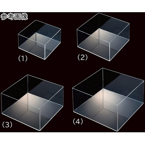 透明アクリル5面ボックス 35cm角×高